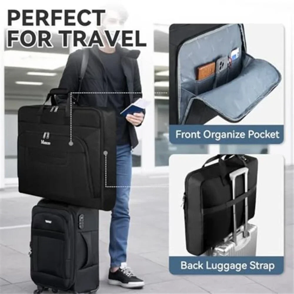 Travel Garment Bag Foldable Suit Carrier Luggage Bag Waterproof Shoulder Strap